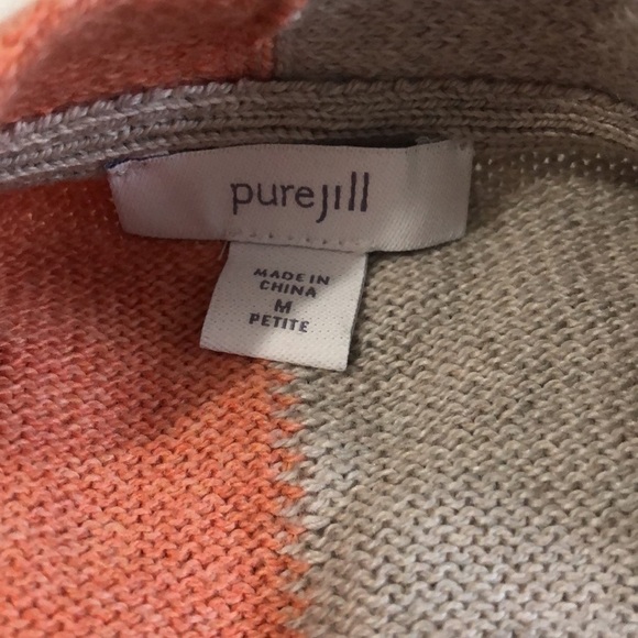 J Jill Pure Jill Color Block Cardigan Size M petite - Picture 4 of 5